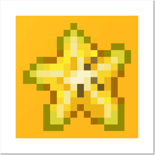 Starfruit Pixel Wall Art by cometkins